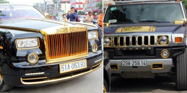 Hummer H2 dan Rolls-Royce Phantom Dibalut Dengan Lapisan Emas
